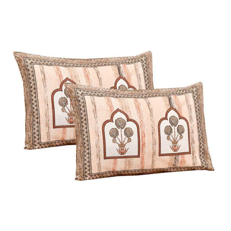 Imperial Blooms Cotton Bedsheet (Orange) - 120 TC media 3