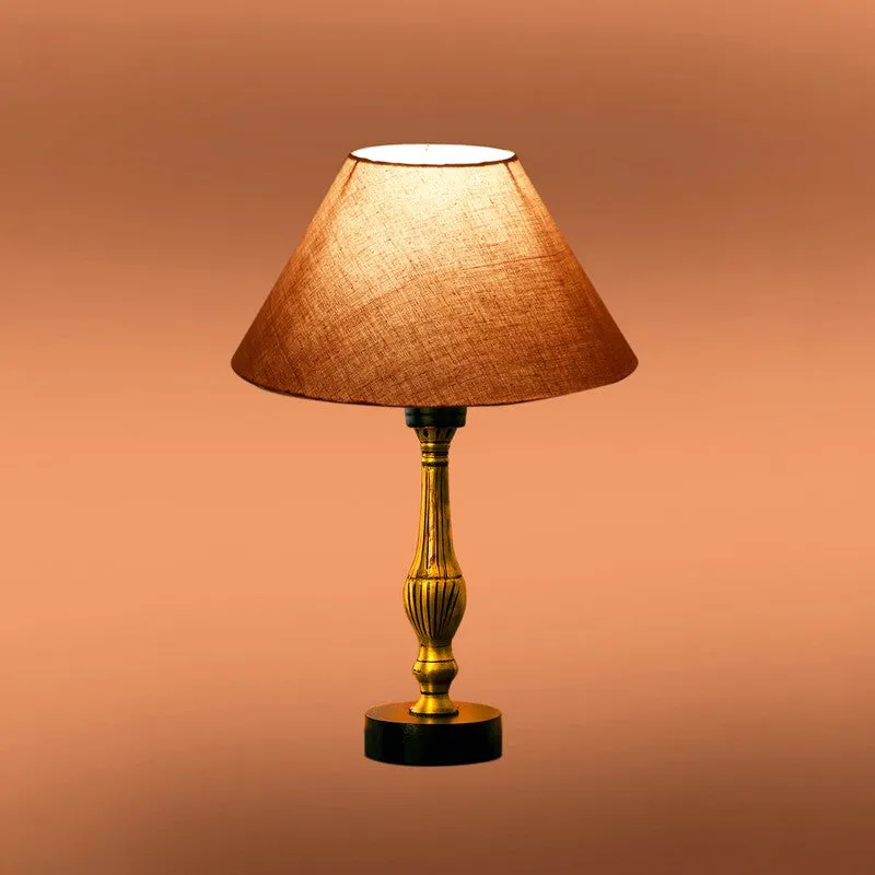 Aurelo Elin Wooden Table Lamp - Grey media 7