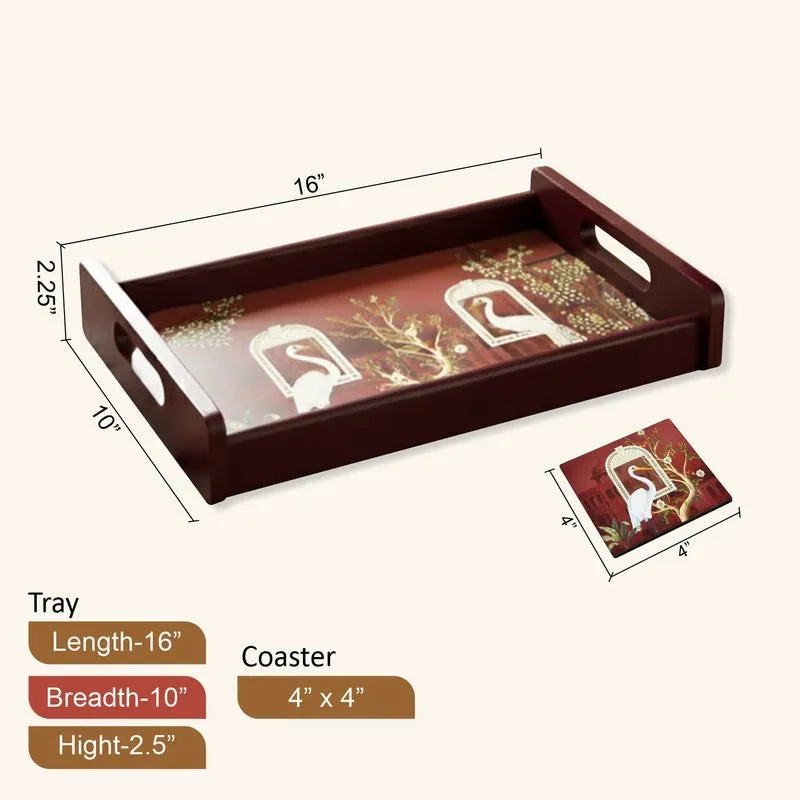 Rustique Serving Tray with 4 Coasters - Five Piece Set media 8
