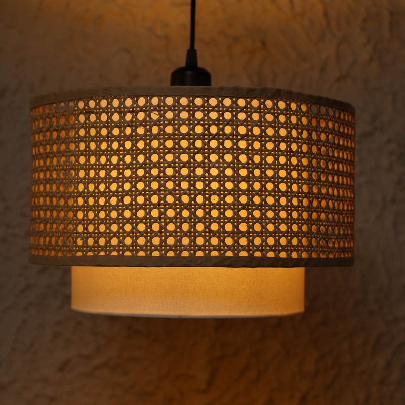 Torlinor Rattan Ceiling Lamp media 3