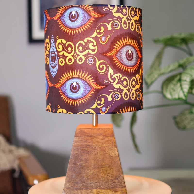 Mystical Eye Fabric Table Lamp - Multicolor