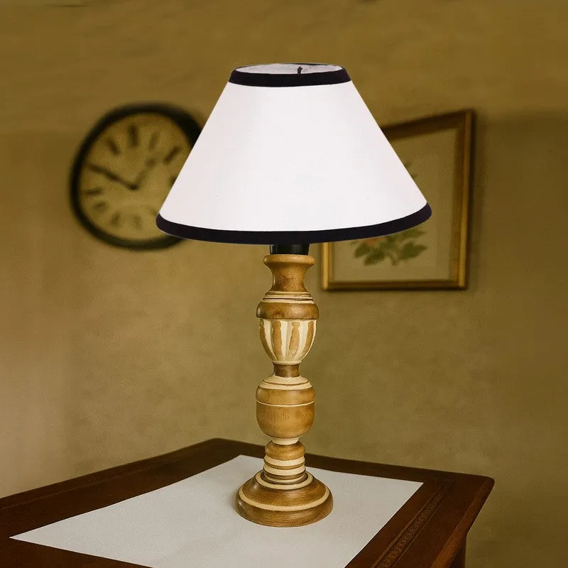 Zenrae Elix Wooden Table Lamp - White media 4