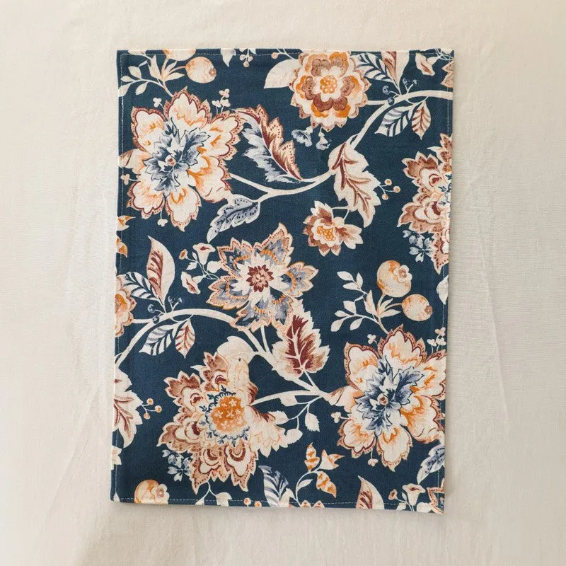 Navy Blossom Haven Canvas Table Mats - Set Of Four media 4