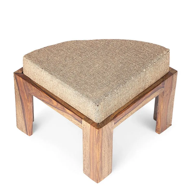 Hervon Sheesham Wooden Center Table with Stools and Cushions (Brown,Beige) - Nine Piece Set media 6