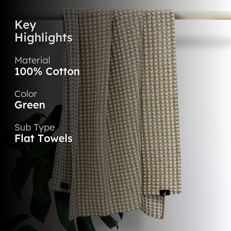 Nautica Feather Dots Cotton Bath Towel - Beige media 2