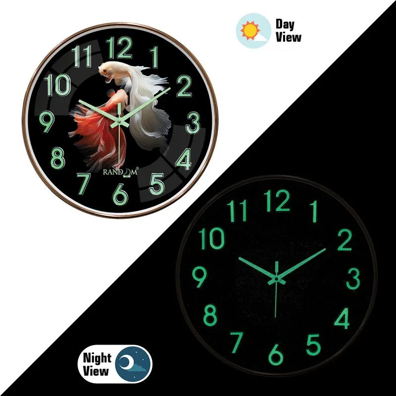 Finora Round Modern Plastic Wall Clock - Black media 4