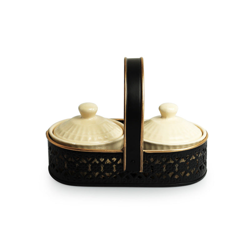 Wise Warli Handcrafted Condiment Jar (160 Ml) - Three Piece Set media 3