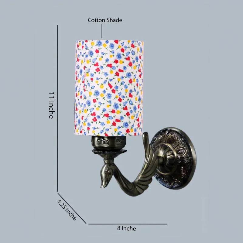 Amro Retro Color Splash Fabric & Metal Wall Lamp media 5