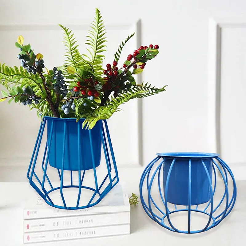 Steela Duo Planter (Blue) - Set Of Two media 3