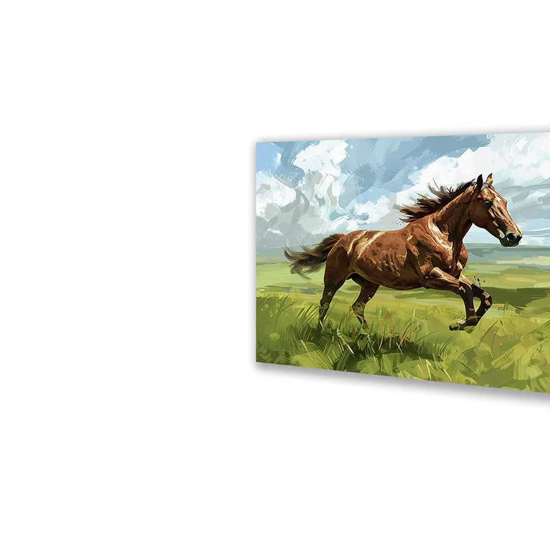 Galloping Roan Stallion Wall Art media 5