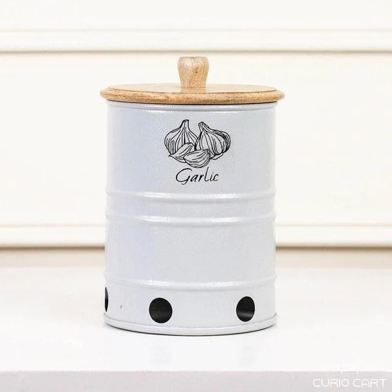 Chipo Garlic Storage Container (2.5 L) - Grey & Brown media 1