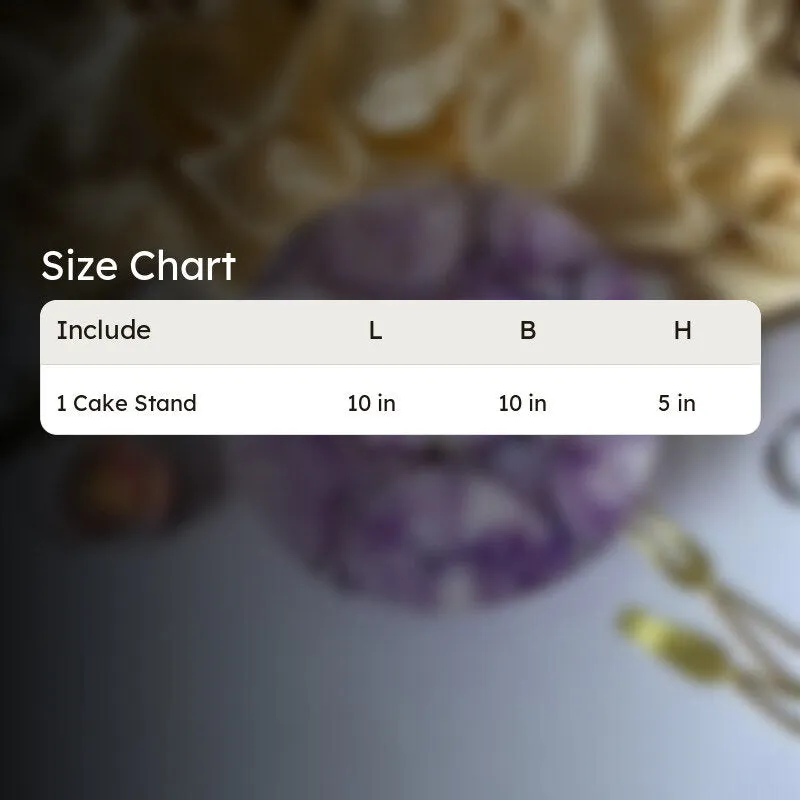 Emora Handcrafted Agate Cake Stand - Purple media 5