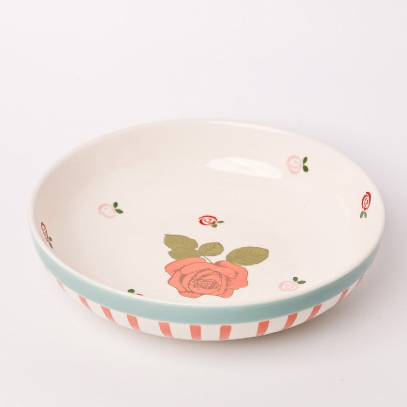 Tea Garden Handpainted Ceramic Platter media 3