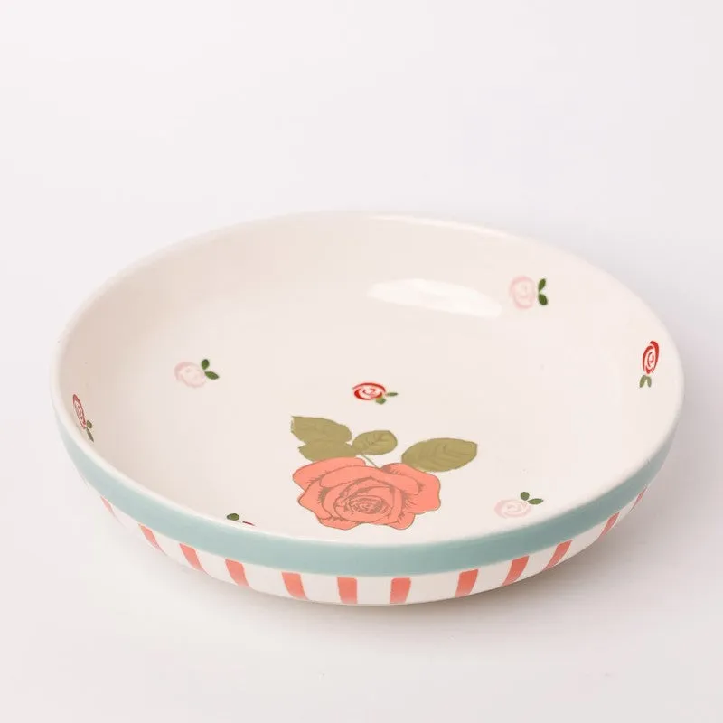 Tea Garden Handpainted Ceramic Platter - 3