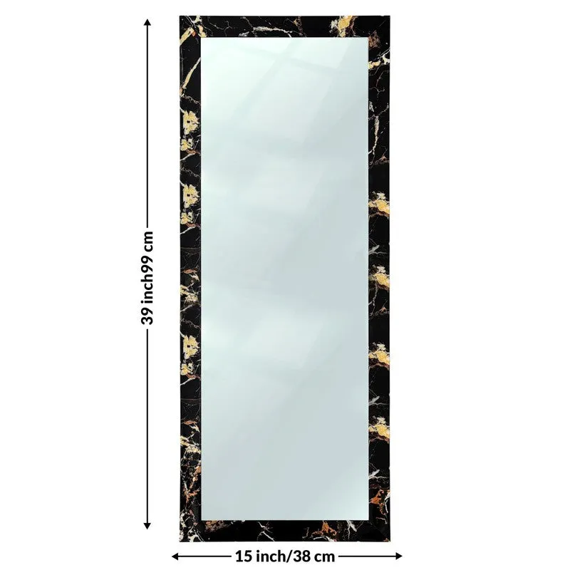 Artisanal Glass Wall Mirror With Wooden Frame media 6