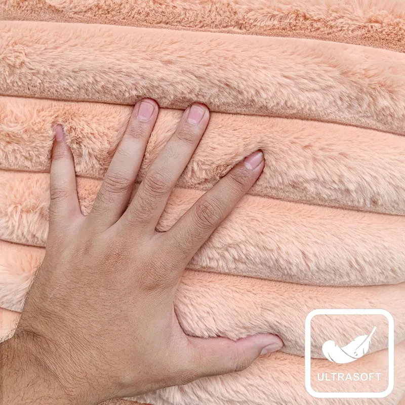 Stripe Luxe Cushion Cover Set (Peach) - Set Of Two media 5