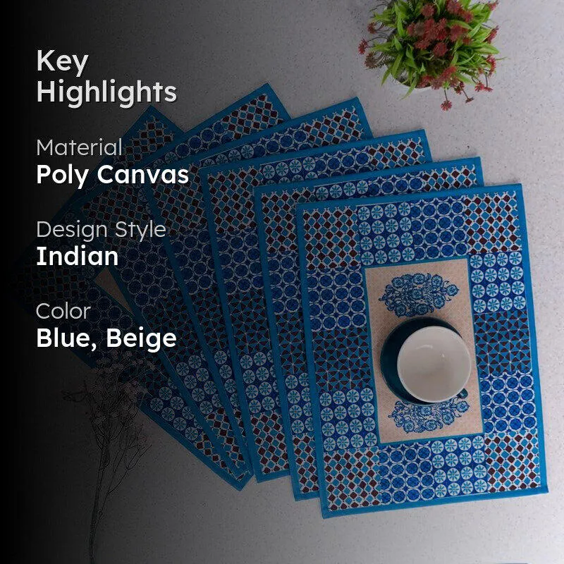 Indigo Imal Placemat - Set Of Six media 2