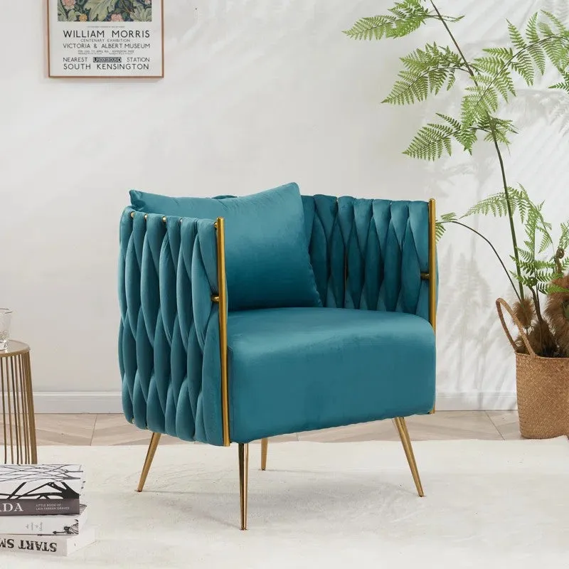 Dreamix Metal Accent Chair (Blue) - Two Piece Set media 5