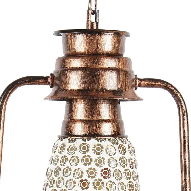 Navina Mosaic Lantern Glass Ceiling Lamp - Copper media 3