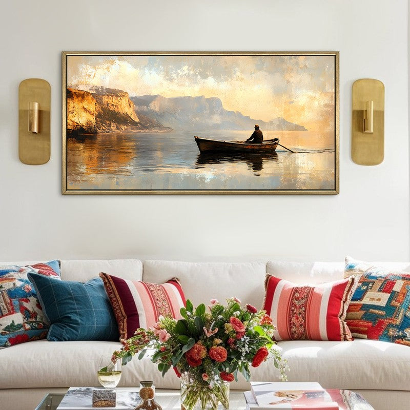 Afloat Canvas Wall Painting With Frame
