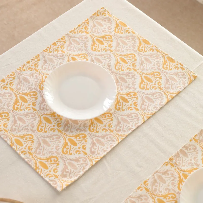 Yellow Prism Weave Canvas Table Mats - Set Of Two media 5