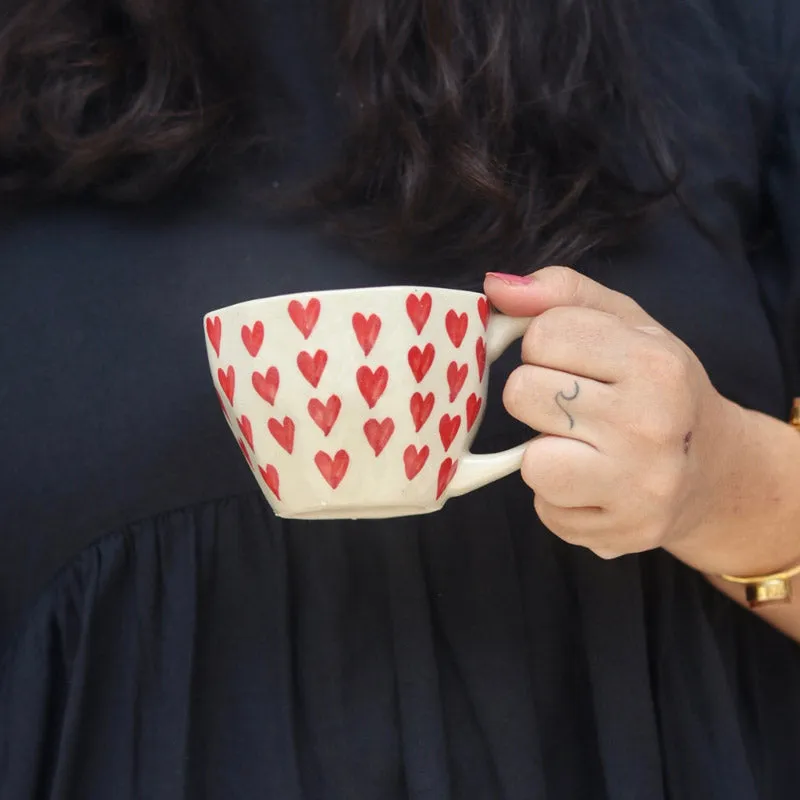 Strawberry Ceramic Tea Cup (200 mL Each) - Set of Two media 4