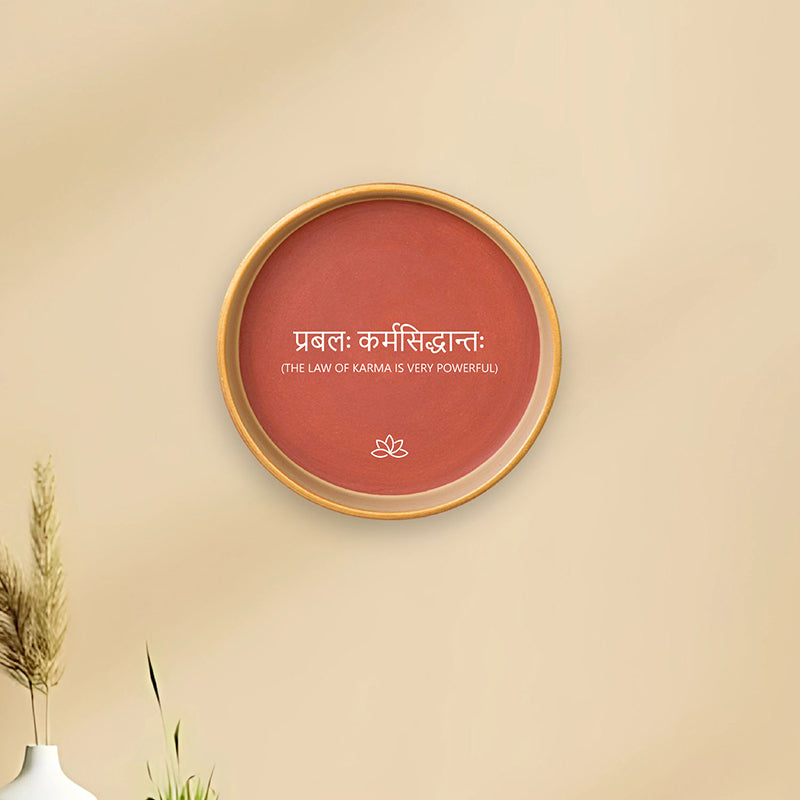 Law Of Karma Terracotta Wall Plate media 3