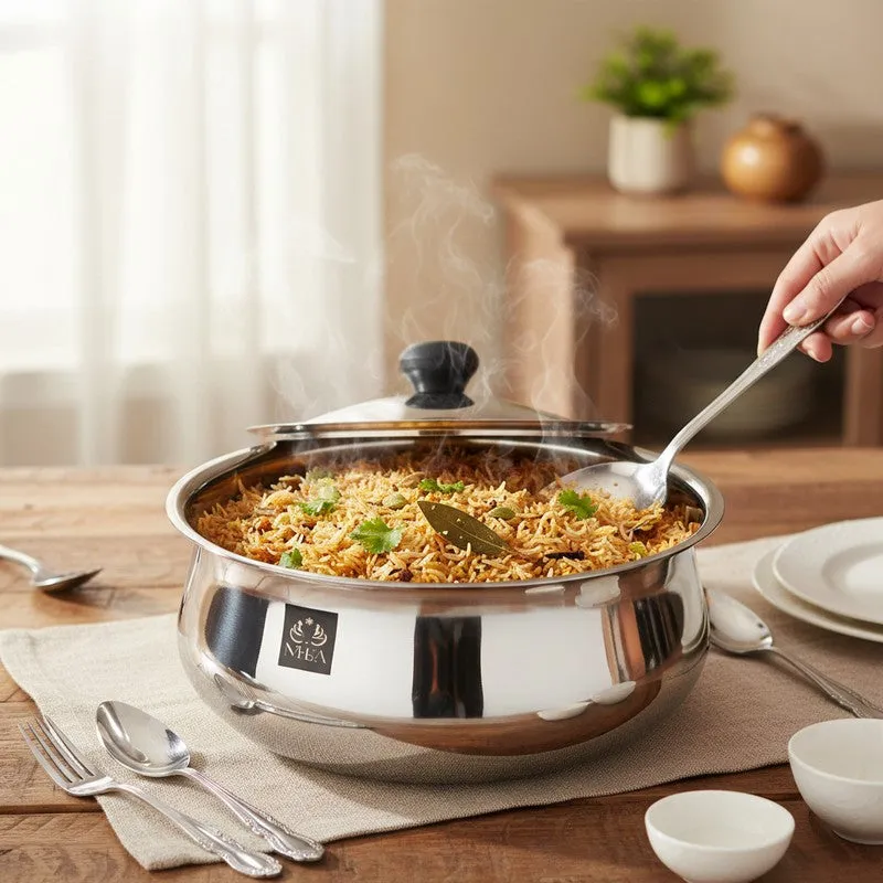 Silvara Stainless Steel Handi with Lid - 2500 mL media 1