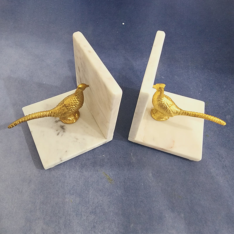 Heva Marble Bird Bookend media 4