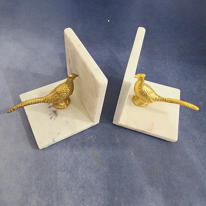 Heva Marble Bird Bookend media 4