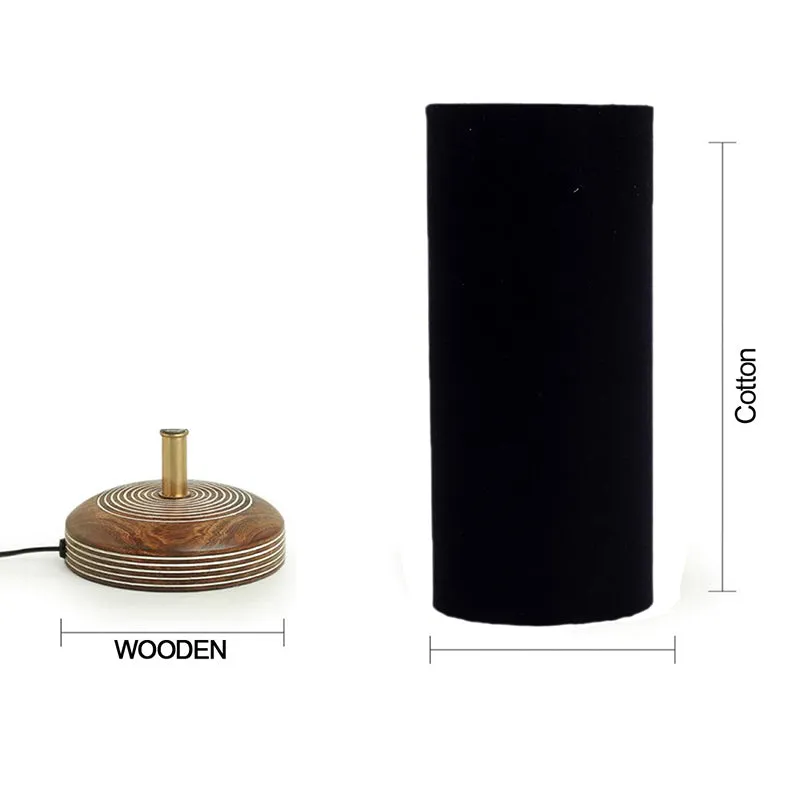 Savera Siera Fabric Table Lamp - Black,Brown media 7