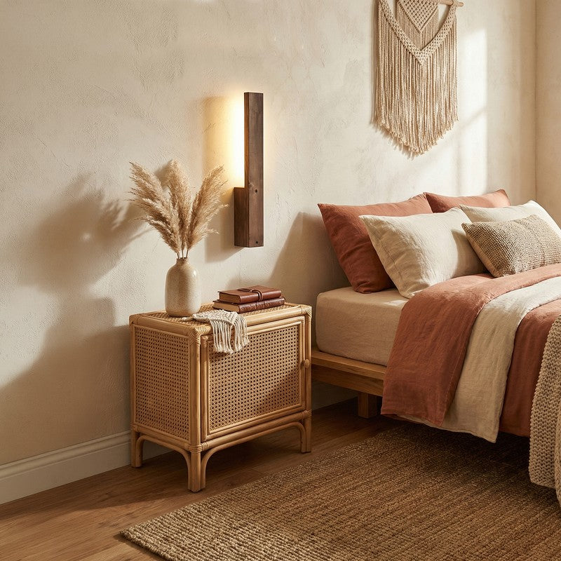 CalmCore Wooden Wall Lamp - Brown media 3