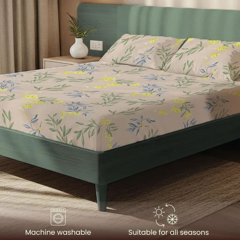 Blooming Paradise Floral Cotton Bedsheets (Multicolor) - 200 TC media 6