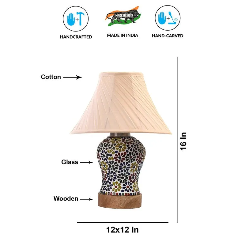 Aurelia I Pleated Wooden Table Lamp - Multicolor media 9