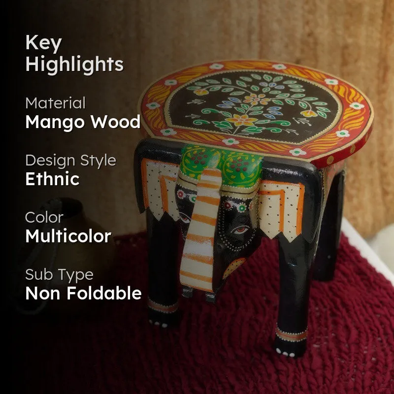 Virex Color Art Mango Wood Stool media 2