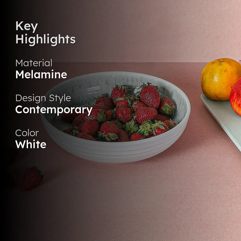 Negua Snack Bowl (White & Grey) - 1000 ML media 2