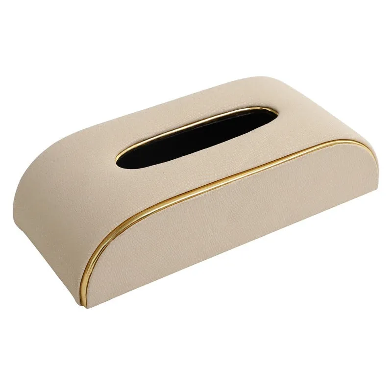 Relca Leather Tissue Box - Ivory media 3