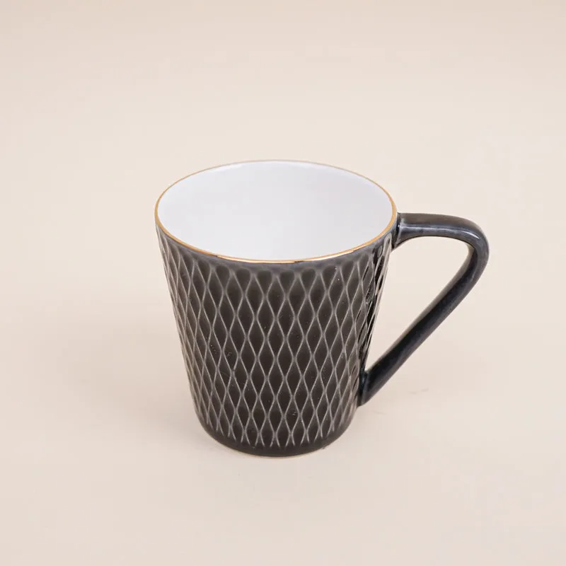 Bruna Porcelain Tea Cup (180 mL Each)/Black)- Set of Six media 4