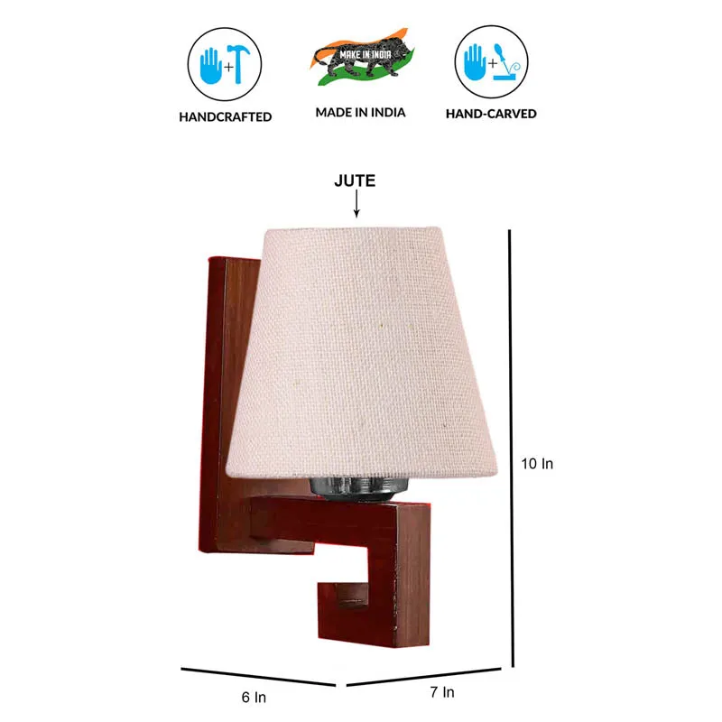Avian Conical Wooden Wall Lamp media 6