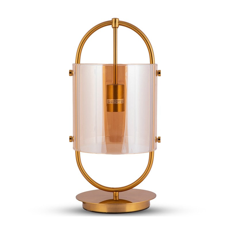 AarviDecor Fairmont Designer Metal Table Lamp - Gold media 5
