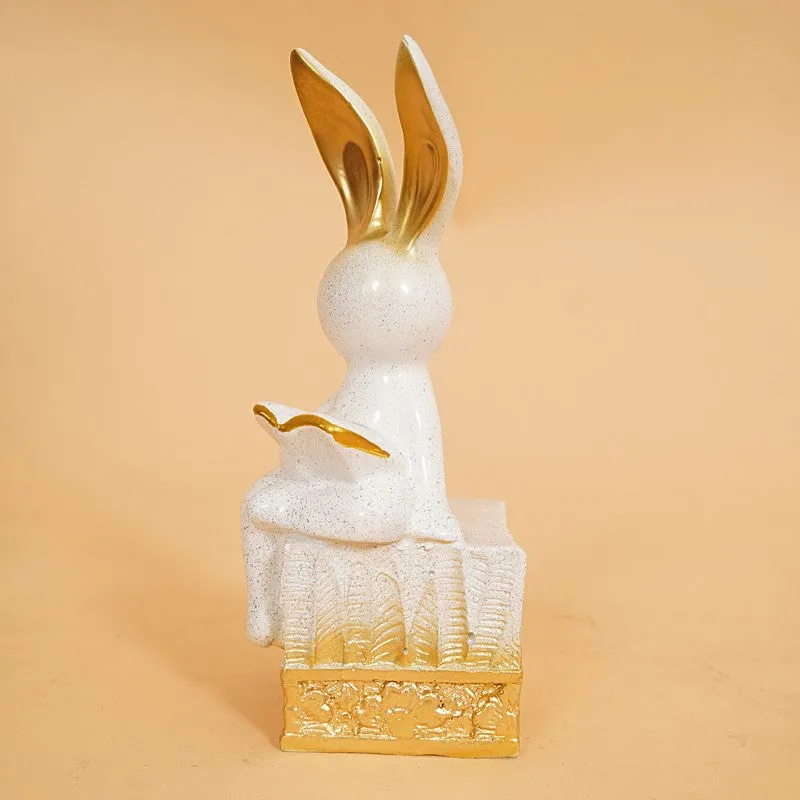 Cute Bunny with Golden Ears Figurine media 7