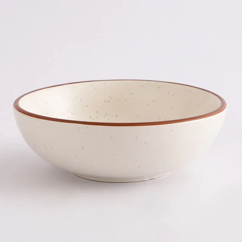 Brownline Off White Stoneware Serving Bowls - 700 ML media 4