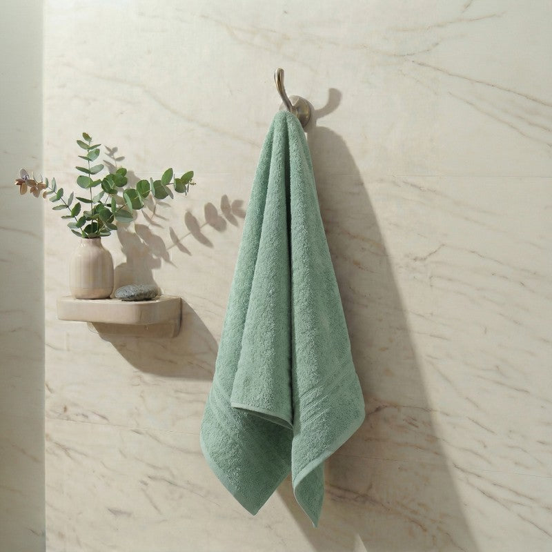 Monte Carlo Dry Muse Pure Cotton Bath Towel - Light Green - 60 x 120 cms