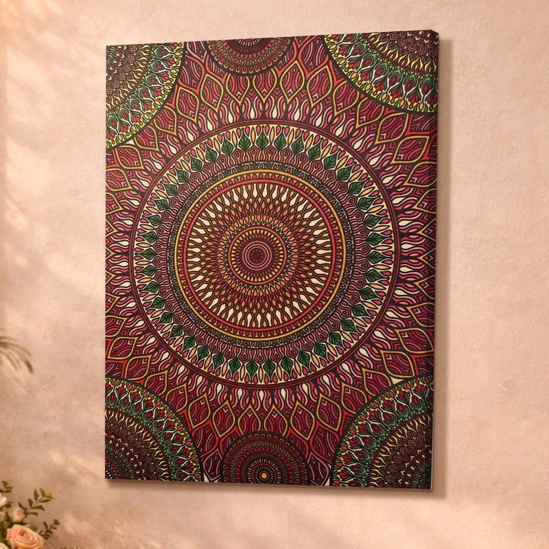 Mandala Stretched Canvas Wall Art & Paintings media 4