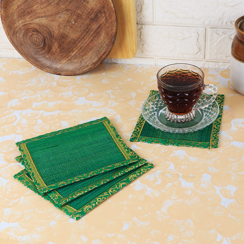 Eco Sip Bamboo Coaster (Green) - Set Of Four media 3