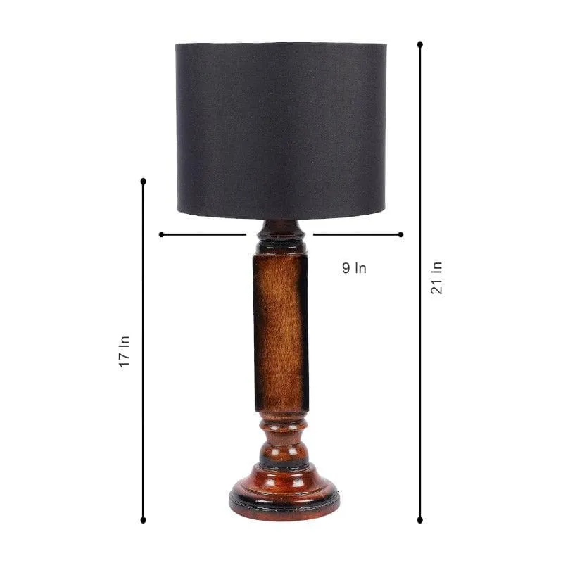 Blace Raul Fabric Table Lamp - Black,Brown media 6