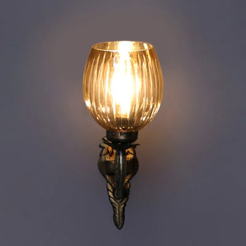 Elegant Glow Antique Glass Wall Lamp media 7