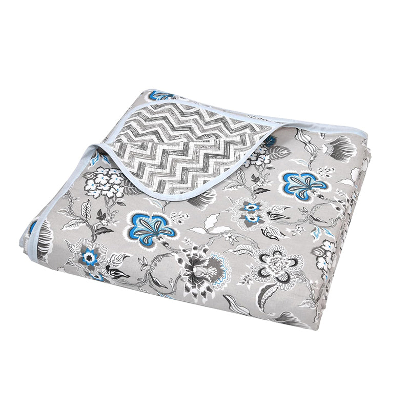 Abhi Cotton Cotton Dohar (Blue & Grey)  - 185 GSM media 7