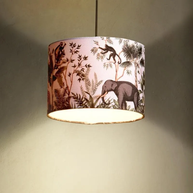 Ornate Farola Jungle Fabric Ceiling Lamp media 1