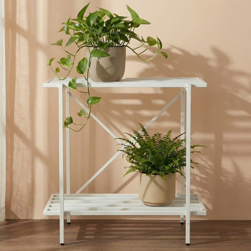 Leafnest Metal Planter Stand - White media 4